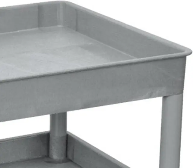 Alt view image 7 of 7 - Stand Steady 24" x 32" Tubstr Three Shelf Tub Utility Cart - Gray