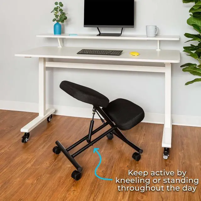 Alt view image 2 of 7 - ProErgo Pneumatic Ergonomic Kneeling Chair | Fully Adjustable Mobile Office Seating | Improve Posture to Relieve Neck & Back Pain | Easy Assembly | Use in Home, Office & Classroom