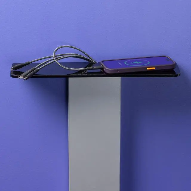 Alt view image 3 of 7 - KwikBoost 4 Device Wall Mounted Charging station - 4 Lighting and 4 USB Type-C - Black Graphic