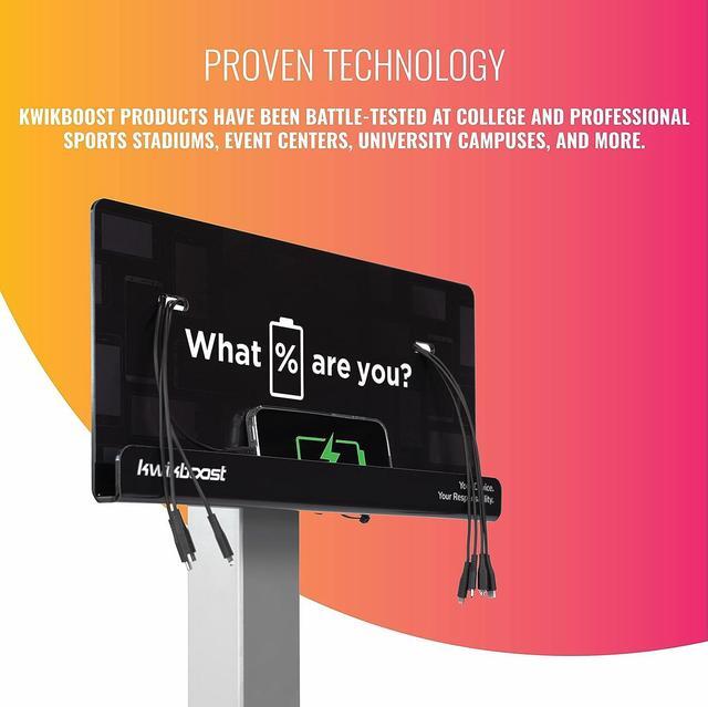 Alt view image 3 of 7 - KwikBoost 8 Device Freestanding Charging Station - Black Graphic