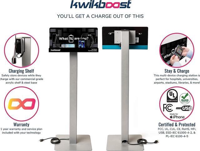 Alt view image 5 of 7 - KwikBoost 8 Device Freestanding Charging Station - Black Graphic