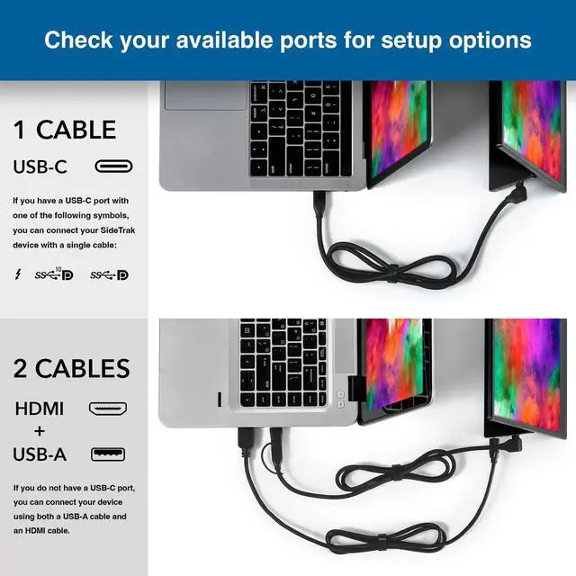 Alt view image 5 of 7 - SideTrak Solo Pro Portable Monitor Freestanding Touchscreen 15.8" FHD 1080P LED IPS Screen with Kickstand |Compatible with Mac, PC, Chrome | Powered by USB-C + Mini HDMI | Built-in Speakers & HDR Mode
