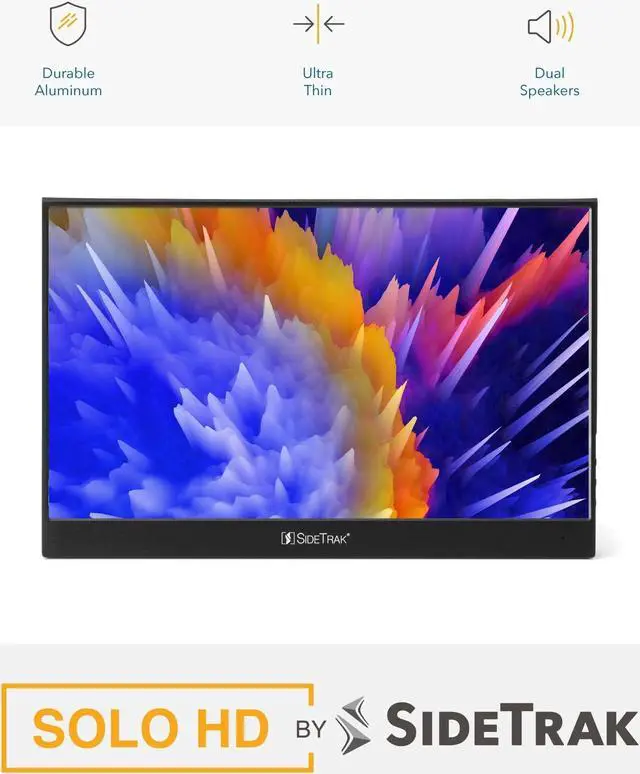 Alt view image 3 of 7 - SideTrak Solo 17.3" Touchscreen Portable Full HD LED Monitor, Laptop Dual Screen Computer Extender with Large Display Cover, For PC, Gaming & Chrome, HDR Enabled, Powered by USB-C or HDMI