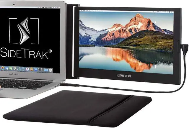 Main image of SideTrak Slide Portable Monitor 12.5" Screen with Carrying Case - Attaches to Your Laptop for Easy Travel - Efficient USB Power - Fits Mac and PC 13"-17" Laptops - Full HD IPS Display (Patent Pending)