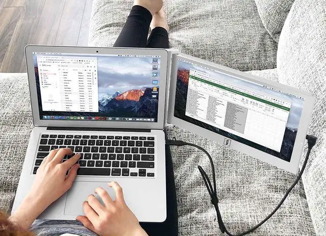 Alt view image 4 of 7 - SideTrak Slide Portable Monitor for Laptop 12.5" FHD 1080P IPS Attachable Second Laptop Screen | Efficient USB Power | Compatible with Mac, PC, Chrome 13"-17" Laptops | Patent Pending