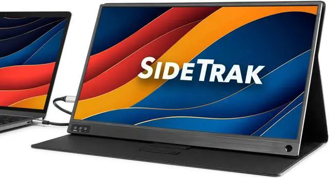 Main image of SideTrak Solo Portable Laptop Monitor 15.6 FHD 1080P LCD Screen | Works with Mac,PC,Chrome, PS4, Xbox, Raspberry Pi, & More | Powered by USB or Mini HDMI | Detachable Padded Case and Kickstand