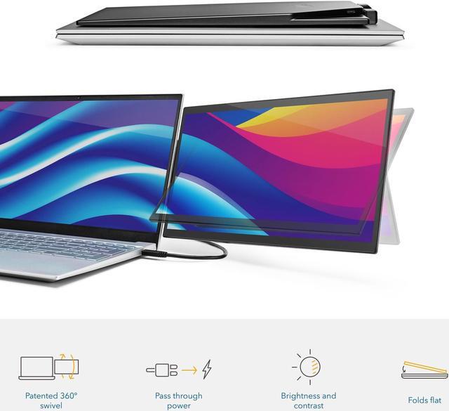 Alt view image 3 of 7 - SideTrak Swivel Pro Touch | Touchscreen Ultra Slim Attachable Portable Monitor for Laptop