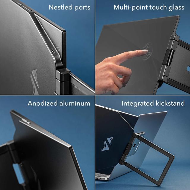 Alt view image 2 of 7 - SideTrak Swivel Pro Touch | Touchscreen Ultra Slim Attachable Portable Monitor for Laptop