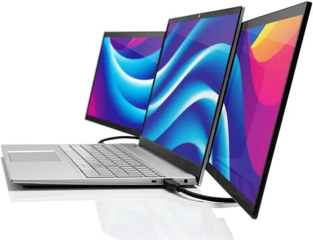 Alt view image 7 of 7 - SideTrak Swivel Pro Triple Touch | Touchscreen Ultra Slim Attachable Portable Monitor for Laptops