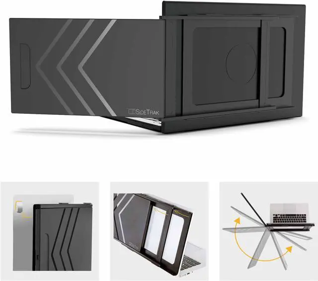 Alt view image 4 of 7 - SideTrak Slide Portable Monitor for Laptop 12.5” FHD 1080P IPS Attachable Second Laptop Screen | Efficient USB Power | Compatible with Mac, PC, Chrome 13”-17” Laptops | Patent Pending
