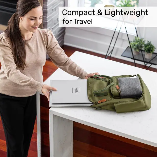 Alt view image 5 of 7 - SideTrak Swivel 14 Attachable Portable Laptop Monitor FHD IPS USB Laptop Dual Screen with Kickstand | Mac, PC, & Chrome Compatible | Fits All Laptop Sizes | USB-C or Mini HDMI Powered (Silver)