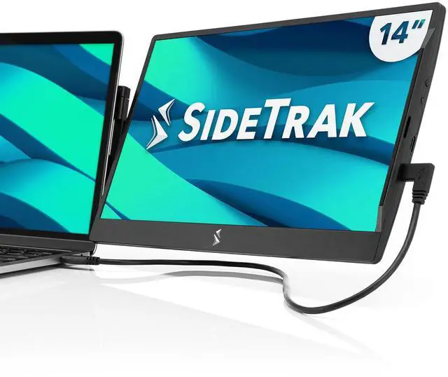 Main image of SideTrak Swivel 14” Attachable Portable Monitor for Laptop FHD IPS USB Laptop Dual Screen with Kickstand | Compatible with Mac, PC, & Chrome | Fits All Laptop Sizes | Powered by USB-C or Mini HDMI