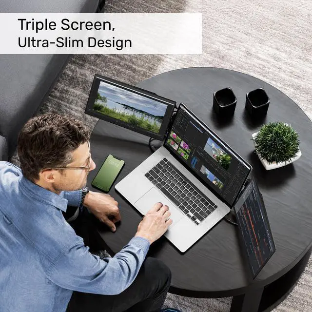 Alt view image 2 of 7 - SideTrak Swivel Pro 13.3'' Portable Monitor for Laptop (13.3'' Triple Monitor)