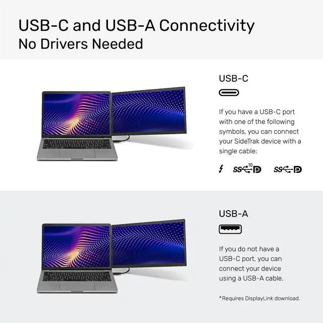 Alt view image 6 of 7 - SideTrak Swivel Pro 13.3'' Portable Monitor for Laptop (13.3'' Single Monitor)