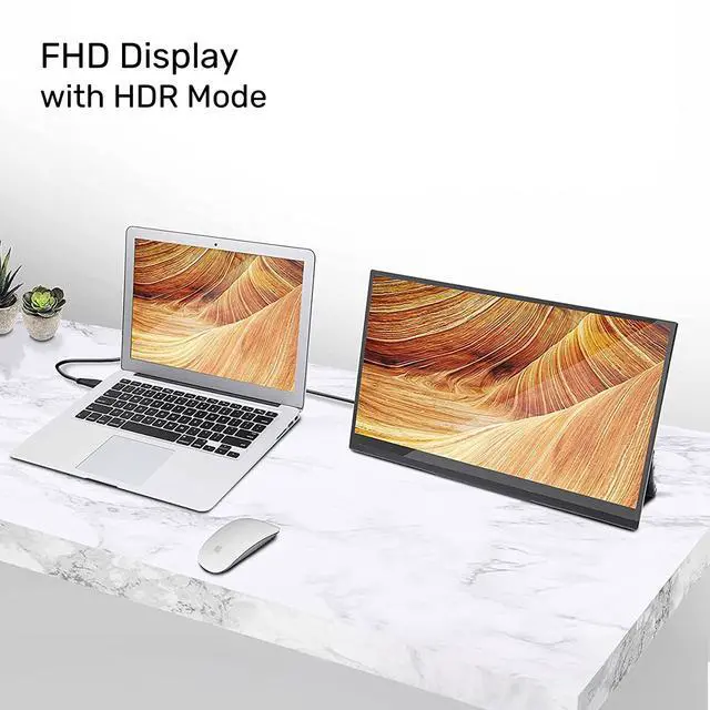 Alt view image 4 of 7 - SideTrak Solo Pro Portable Monitor Freestanding 15.8" FHD 1080P LED Anti-Glare IPS Screen with Kickstand | Mac, PC, & Chrome Compatible | USB-C or Mini HDMI Powered | Built-in Speakers & HDR Mode