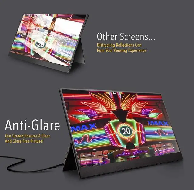 Alt view image 7 of 7 - SideTrak Solo Pro Portable Monitor Freestanding 15.8" FHD 1080P LED Anti-Glare IPS Screen with Kickstand | Mac, PC, & Chrome Compatible | USB-C or Mini HDMI Powered | Built-in Speakers & HDR Mode