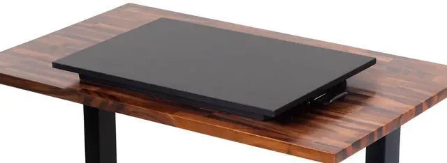 Alt view image 3 of 8 - stand steady standing desk xelite standing desk | xelite pro version, instantly convert any desk into a sit/stand up desk, heightadjustable, fully assembled desk converter black 28 inch