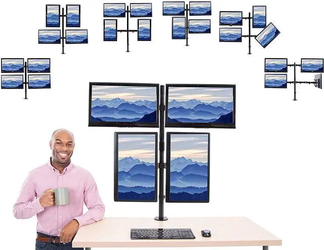 Alt view image 11 of 14 - Stand Steady Quad Monitor Arm