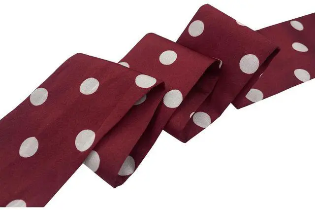 Alt view image 4 of 6 - Women Polka Dots Skinny Scarf, Long Skinny Neck Tie For Scarves bags / Waist Belt NWJ-8 (white and Black polka dot)