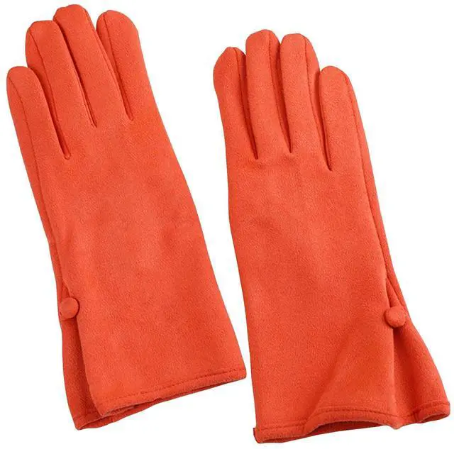Main image of Women Winter Warm Gloves With Touch Screen Fingers, Touchscreen Texting Fleece Lined Windproof Driving Glove W-G-2 (Orange)