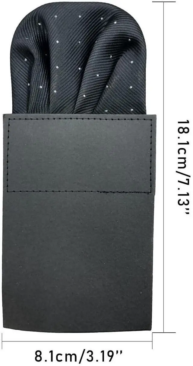 Alt view image 5 of 5 - 5 Pack Silk Men's Pre Folded Pocket Squares Set, Prefolded Handkerchief For Business Formal/Suit/Tuxedo PF-H-3 (Navy Blue, purple, beige, royal blue, black)