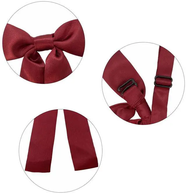 Alt view image 5 of 6 - SYAYA Ladies Long Pre Bow Tie Dotted Bowtie for Women WLJ05 (black point)