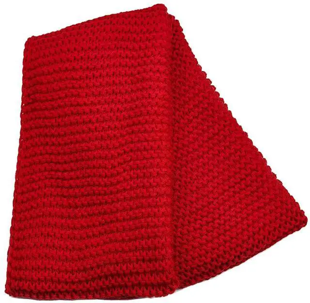 Alt view image 5 of 7 - Warm Scarf for Winter Women & Men, Knit Wool Loop Infinity Scarves Thick & Chunky Neck Warmer For Cold Weather U-SY-W3 (Red)