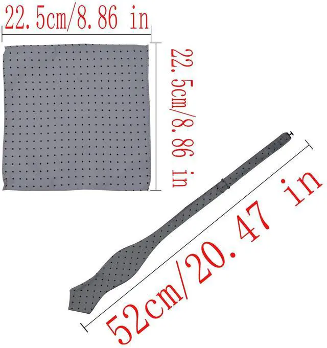 Alt view image 5 of 7 - Polka Dot Bow Tie Pocket Square Set, Men Self Tie Bowtie with Handkerchief For Wedding Party or Formal Tuxedo M-S-B12 (Gray/Silver with Black Polka Dots)