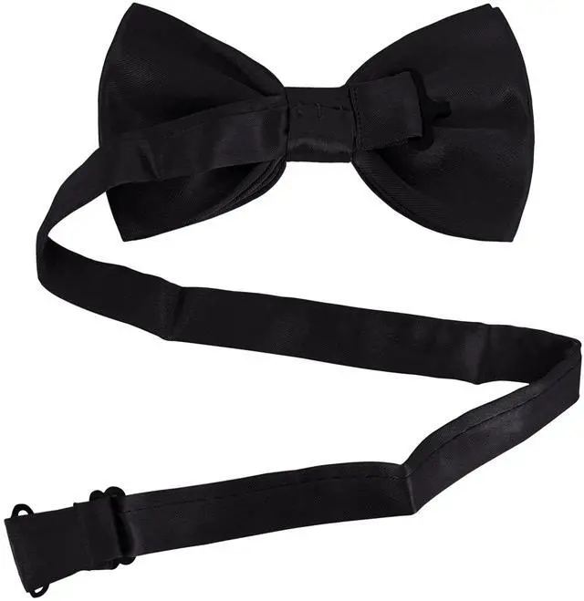 Alt view image 4 of 4 - SYAYA Men Pre Tied Silk Formal Tuxedo Bow Tie, Teen Boy Tux Bowtie For Wedding Large Necktie Father or Easter Day MBT3 (White)