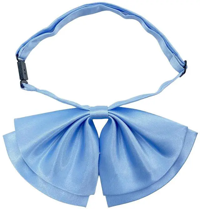 Main image of Silk Women Casual Bow Tie, Pre-Tied Japanese kawaii School Girl Uniform Anime Bowtie For Lolita Floppy Necktie FWBT-1 (Sky Blue)