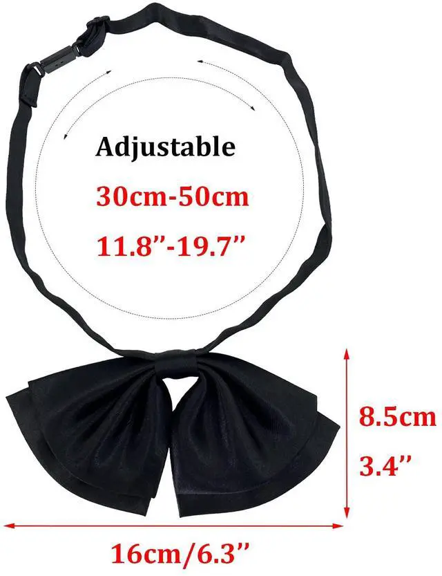 Alt view image 4 of 7 - Silk Women Casual Bow Tie, Pre-Tied Japanese kawaii School Girl Uniform Anime Bowtie For Lolita Floppy Necktie FWBT-1 (Sky Blue)