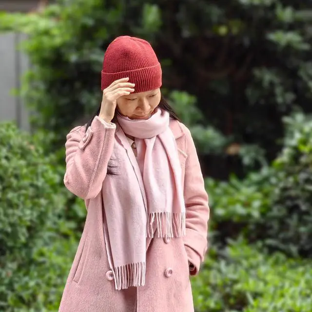 Alt view image 2 of 5 - Winter Beanie Hat for Men & Women, Unisex Thick Wool Knit Hat with Warm Fleece Lined, Winter Knitted Skull Cap U-SY-M1 (US, Alpha, One Size, Burgundy)