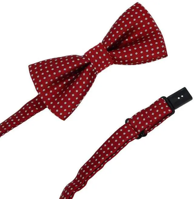 Alt view image 4 of 5 - SYAYA Polka Dot Pre Tied Toddler Bow tie, Baby or Child & Kids Clip On Bowtie For Little Boy Birthday Party B-B-BT5 (Light Blue with White Polka Dot)