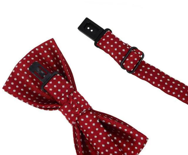 Alt view image 5 of 5 - SYAYA Polka Dot Pre Tied Toddler Bow tie, Baby or Child & Kids Clip On Bowtie For Little Boy Birthday Party B-B-BT5 (Light Blue with White Polka Dot)