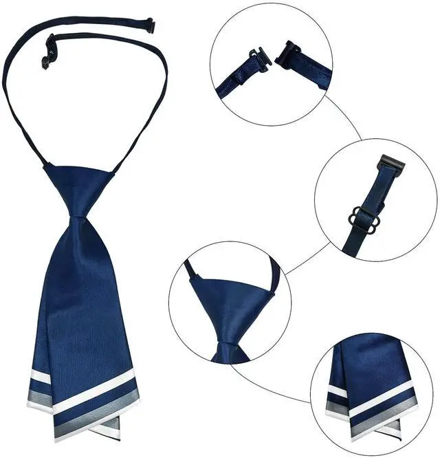 Alt view image 5 of 5 - SYAYA Professional Women Necktie, Pre-tied Office Ladies Tie For Janpanese JK & JC Uniform or Cosplay Accessory W-B-T-T9 (Pink)