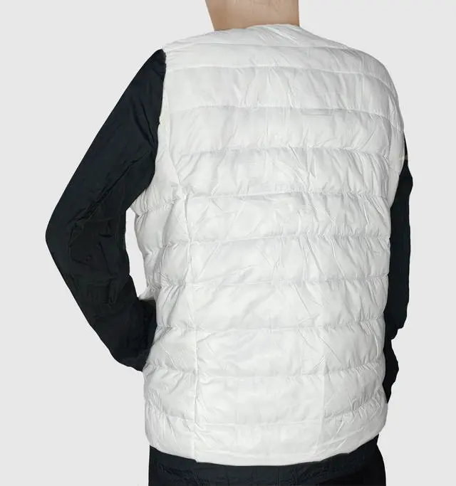 Alt view image 7 of 7 - SYAYA Womens Puffer Vest, Crop Down Vest Sleeveless for Women, Winter Outerwear Warm Cropped Corduroy Jacket Coat U-SY-V1 (US, Alpha, XX-Large, Regular, Regular, White)
