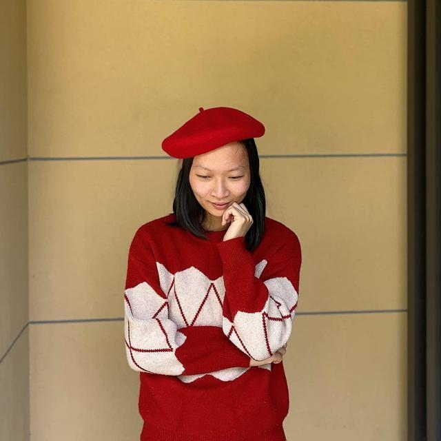 Alt view image 3 of 6 - Adults French Wool Berets Hat, Reversible Classic Fashion Warm Painter Cap For Women Girls Lady in Winter Autumn W-B-L-1 (White)