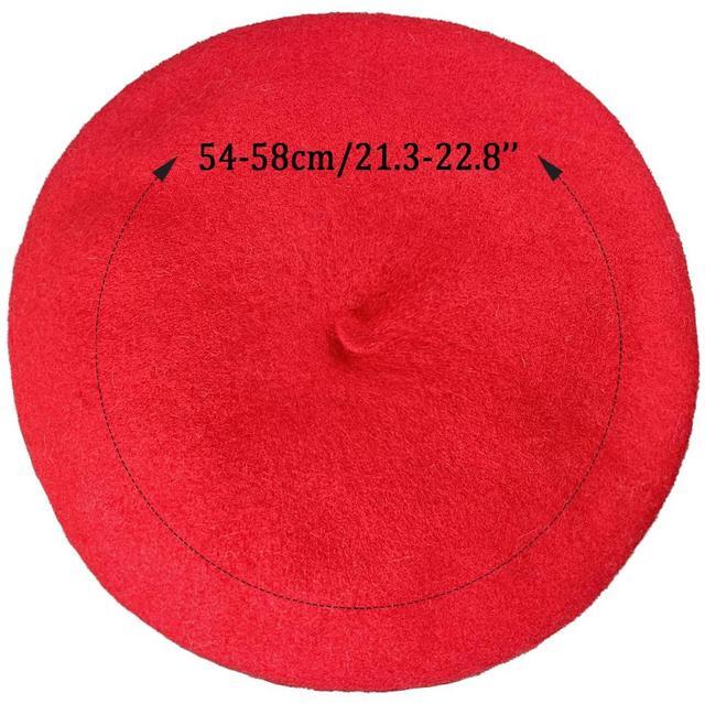 Alt view image 4 of 6 - Adults French Wool Berets Hat, Reversible Classic Fashion Warm Painter Cap For Women Girls Lady in Winter Autumn W-B-L-1 (White)