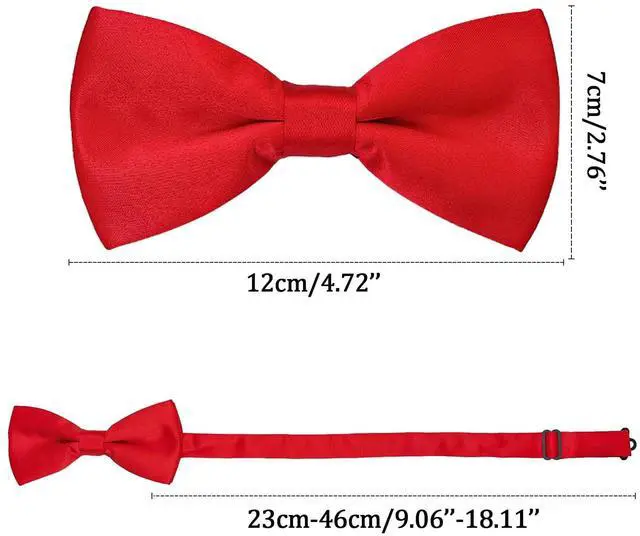 Alt view image 2 of 4 - Men's Bow Tie, Silk Bowtie for Men Pre-Tied Clip-On Formal Tuxedo or Weddings & Easter Day Dinner Parties & Events U-MBT3 (Pure White)