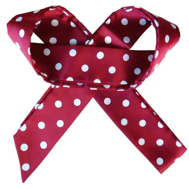 Alt view image 6 of 7 - SYAYA Womens Belts for Dress, Chiffon Cloth Sash Tie Waist Belt for Evening Dresses or Bridal Wedding & 50s Party WM-YD1 (Red With White Poke Dot)