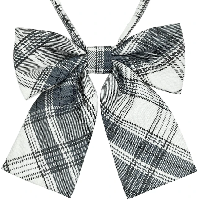 Main image of SYAYA Bow Tie for Women, Pre-Tied Anime Bowtie Adjustable for School Grils, JK-Uniform, Choir T-shirts, Cosplay & Waitress (Black Plaid)