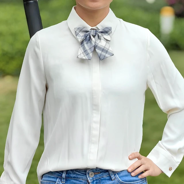 Alt view image 2 of 6 - SYAYA Bow Tie for Women, Pre-Tied Anime Bowtie Adjustable for School Grils, JK-Uniform, Choir T-shirts, Cosplay & Waitress (Black Plaid)