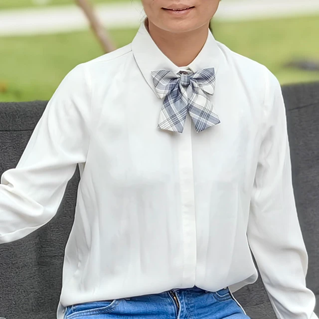 Alt view image 3 of 6 - SYAYA Bow Tie for Women, Pre-Tied Anime Bowtie Adjustable for School Grils, JK-Uniform, Choir T-shirts, Cosplay & Waitress (Black Plaid)
