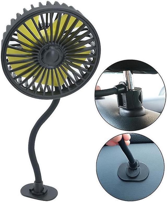 Car Fan, Usb Car Fan For Backseat Car Cooling Fan, 3 Speeds Strong Wind  With Adjustable Clip, Electric Car Seat Fan