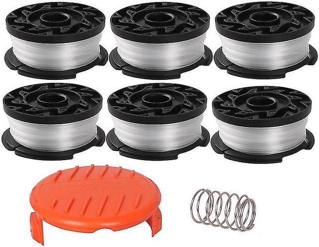 Newly Trimmer Spool 4 Pack & Cap & Spring Replacement For Black