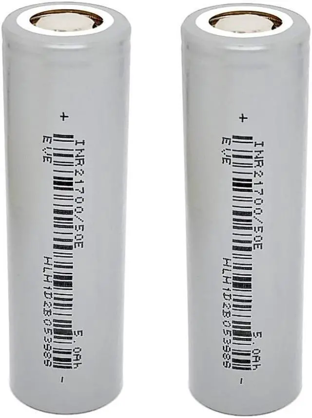 Main image of EVE 2PCS 21700 50E Rechargeable Battery 3.7V 5000mAh 15A Li-ion For Flashlight Torch Battery