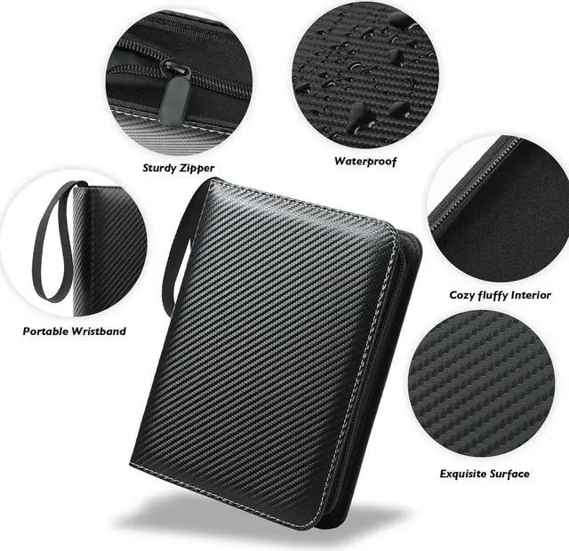 Alt view image 2 of 7 - ZUIKEMX Trading Card Binder 400 Pockets with Zipper, Double Sided Pockets Card Holder Carry Case for Hobby Collectibles