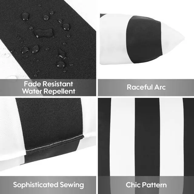 Alt view image 3 of 6 - 2 Pack Outdoor Throw Pillows, Waterproof & Fade-Resistant Patio Cushions for Garden, Porch, Poolside Furniture - Soft & Comfortable Decorative Pillow Covers (18x18 Inch,Vintage Floral Clusters )