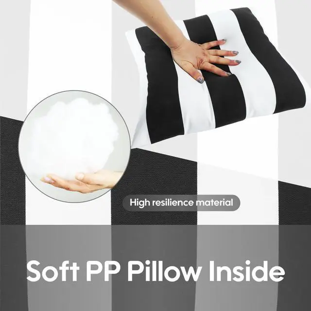 Alt view image 4 of 6 - 2 Pack Outdoor Throw Pillows, Waterproof & Fade-Resistant Patio Cushions for Garden, Porch, Poolside Furniture - Soft & Comfortable Decorative Pillow Covers (18x18 Inch,Vintage Floral Clusters )