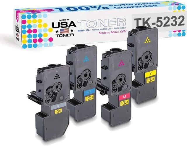 Main image of MADE IN USA TONER Compatible Replacement for Kyocera Ecosys P5021cdw M5521cdw TK5232 TK-5232 (CMYK, 4 Pack)
